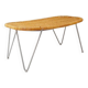 Vintage wicker stool / footstool with gray metal hairpin legs - Ikea