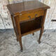 Antique nightstand louis xv style wood drawer + vintage case