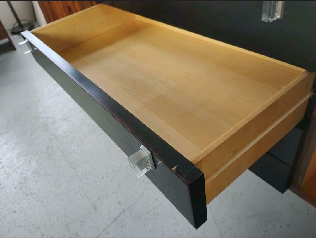 Vintage rosewood sideboard, chrome 1960