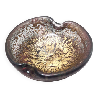 Cendrier-récipient vintage en verre de Murano violet par Ercole Barovier modèle "Porpora"