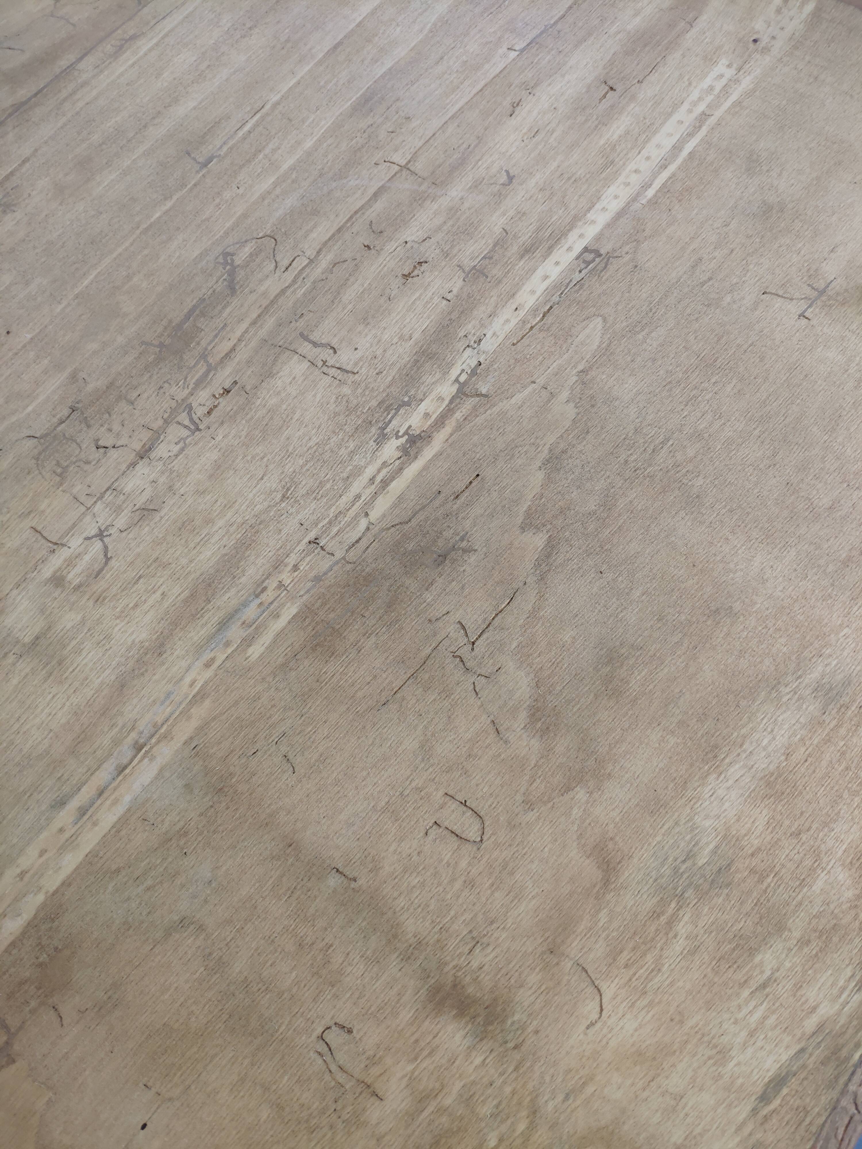 Vintage bistro table rectangular compass feet
