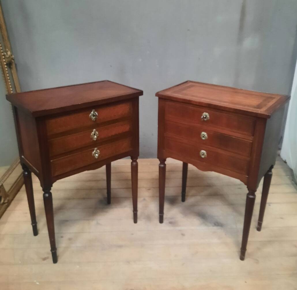 Louis XVI style bedside table from the nineteenth century.