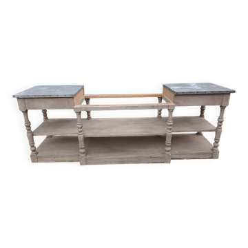 Large draper's style furniture in wood and zinc