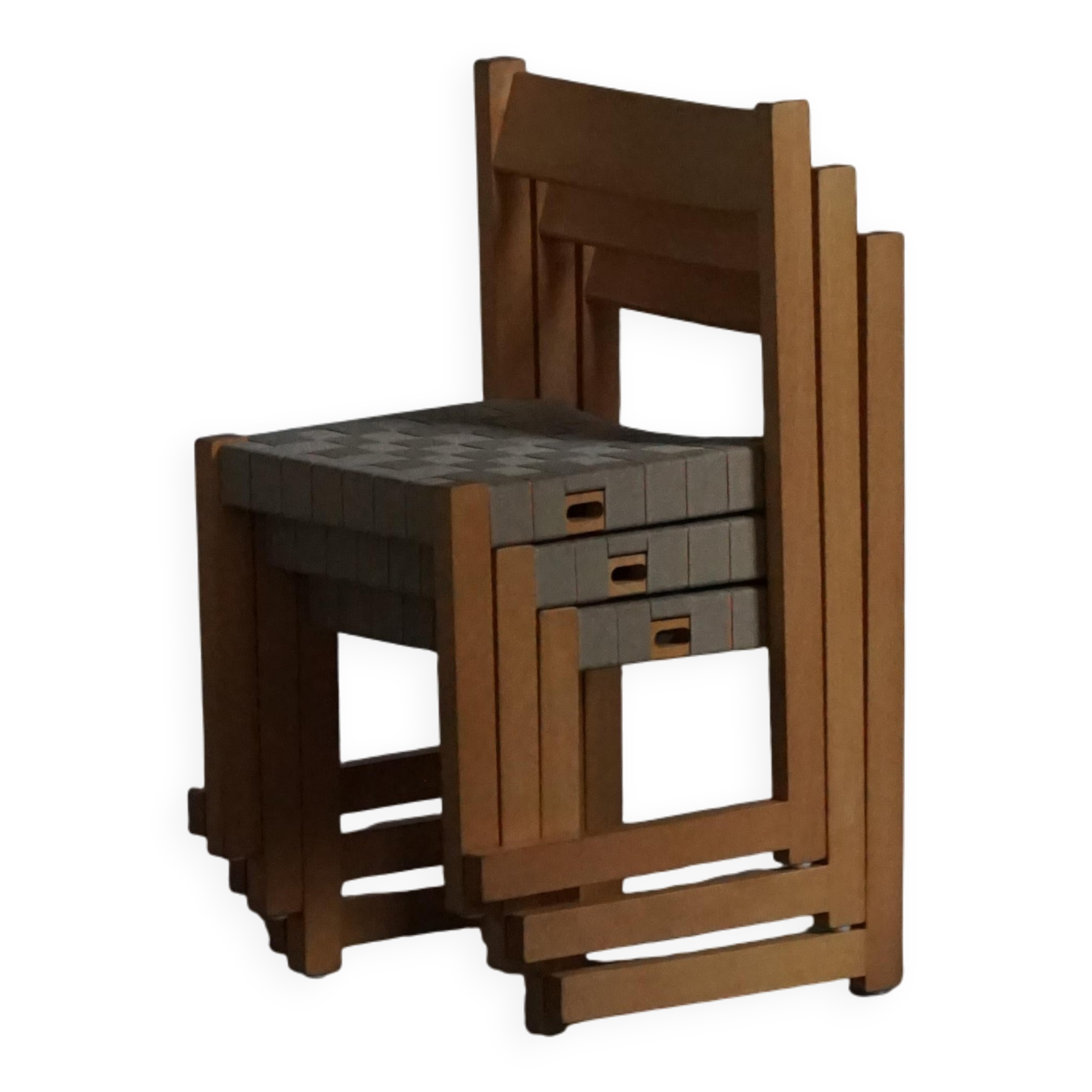 Hans J. Wegner, 'Koldinghus' chairs in beech with woven seat, set of 6, 1988