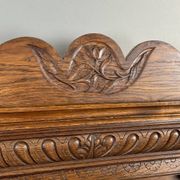 Large carved wooden mirror, late 19th century
