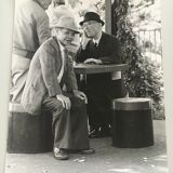 Draw. Street scene, chess. USA 80s