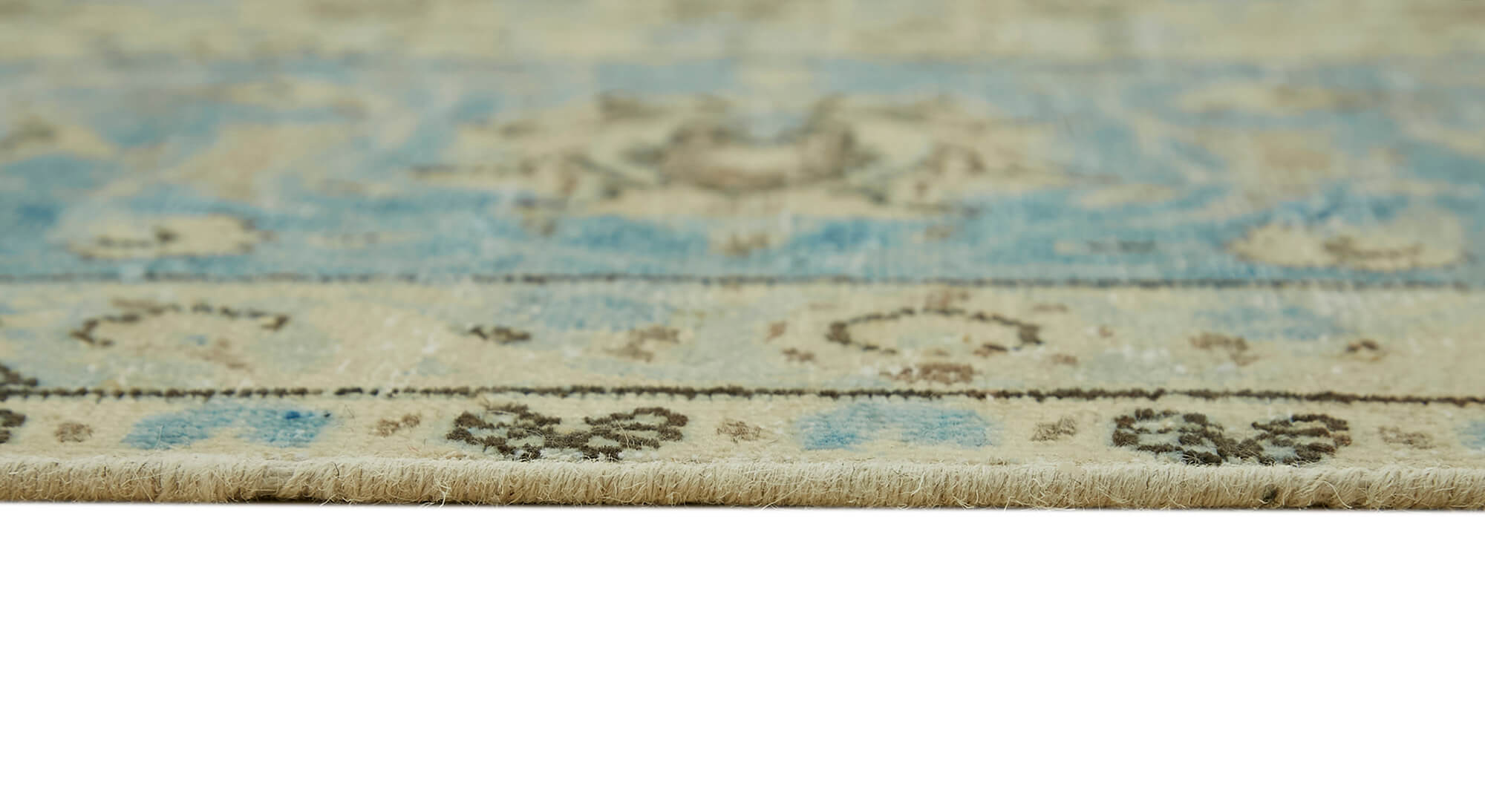 Handmade oriental contemporary 1980s 314 cm x 387 cm beige wool carpet