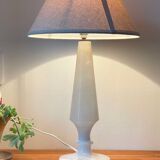 Vintage geometric alabaster stone lamp