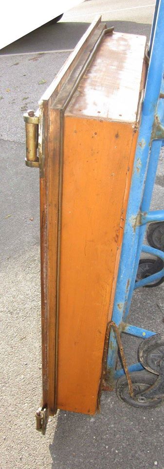 1950s butcher's fridge door