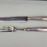 Silver carving knife and fork
