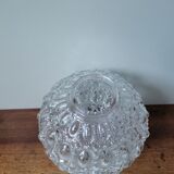 Globe of vintage molded glass lamp bubbles portable suspension