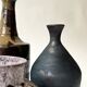 Handcrafted and signed stoneware vase, ceramic, circa 1970