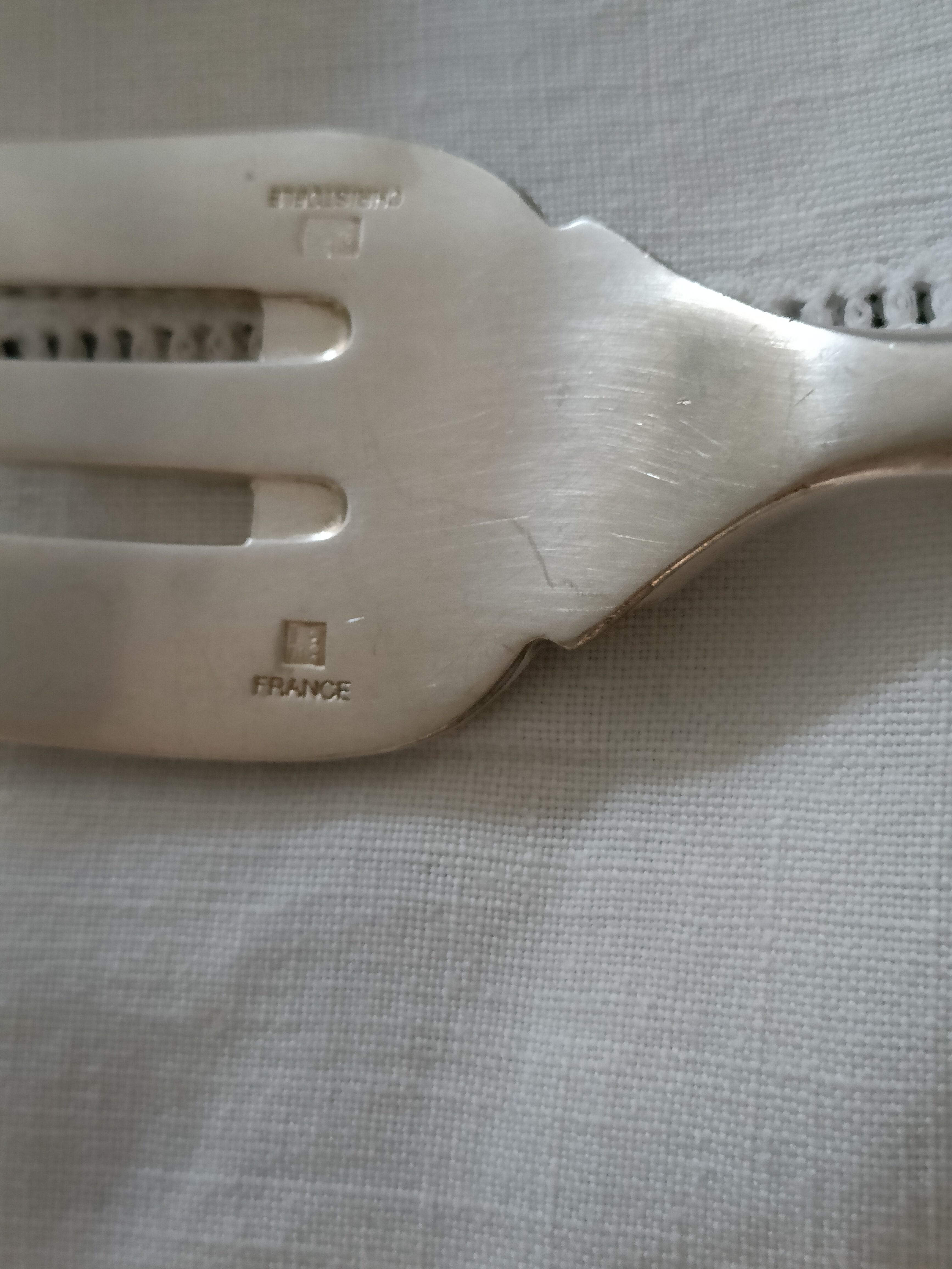 Lot 73 cutlery christofle model talisman lacquer of china color siena