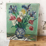 Oil painting on canvas flowers