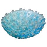 Amazing Murano ceiling light blu rubino flower by Seguso for Venini, Italy