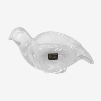 Empty pocket pigeon in Sevres crystal
