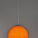 Orange opaline ball pendant, France circa 1970.