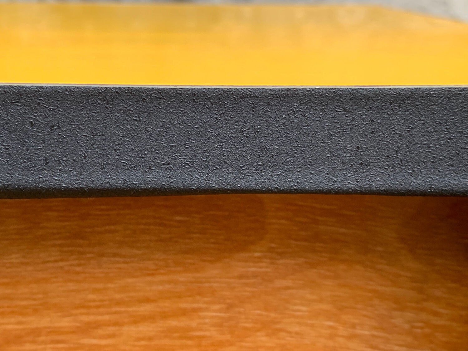 Children's wooden and formica desk and sled chairs 1970