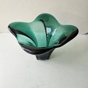 Vase en verre couleur verte vintage