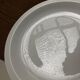 Set of 7 modernist flat plates Lunéville 1930 white earthenware