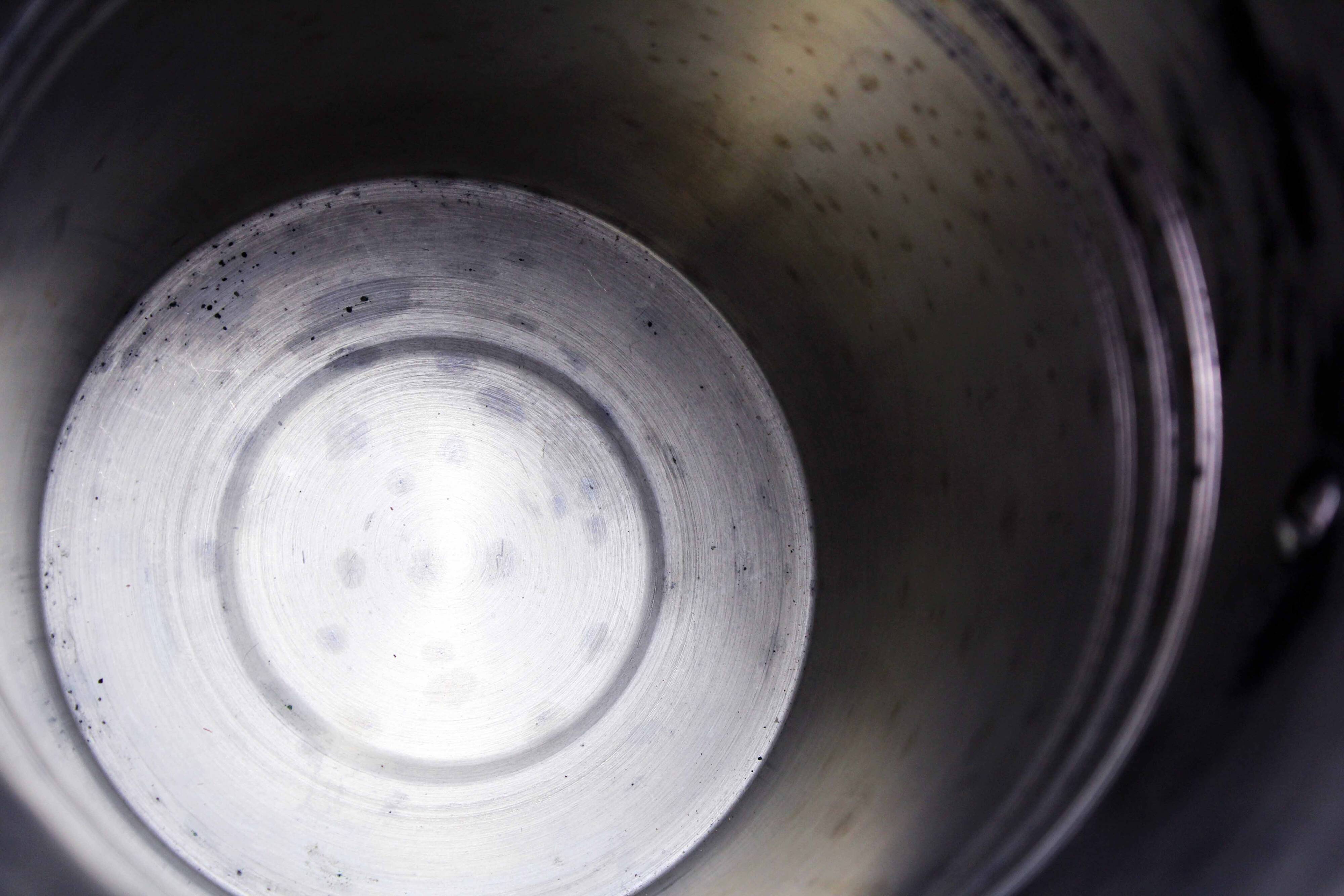 Stainless steel champagne bucket, France 1980