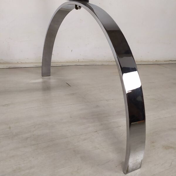 Bureau vintage chromé verre