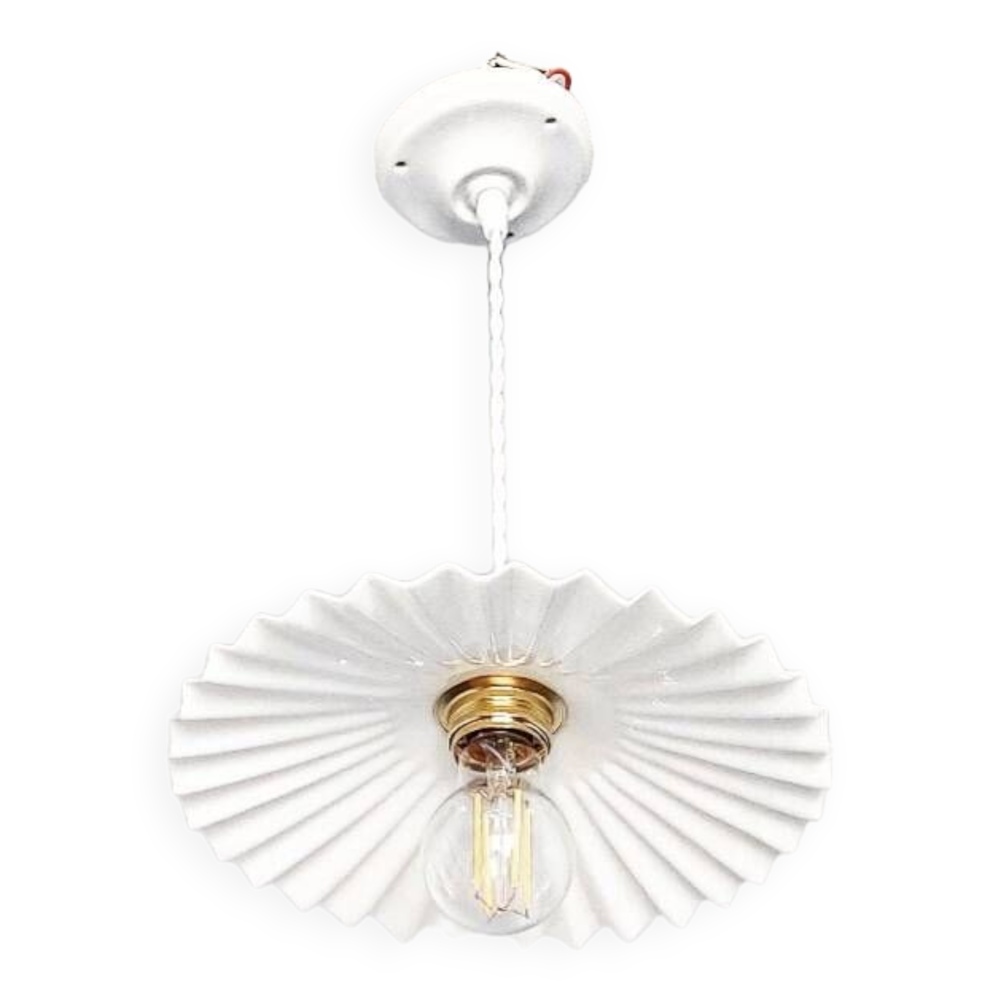 Vintage pleated pendant light