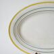 Oval dish with yellow borders st amand model "trouville", 1960