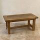 Brutalist coffee table in solid oak