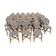 Lot of chairs Bistro terrace type Paris in rattan & braiding