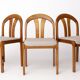 Set of 4 Vintage Dining Chairs by Lübke – Germany 1970s – Cherrywood & Grey
