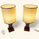 Pair of Lamps by Maison Barbier in Steel and Bakelite/Fawn Resin, 1960s-1970s