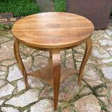 Old wooden pedestal table