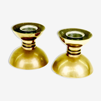 Pair of bronze candlesticks by Cheret Paris of the 1960s