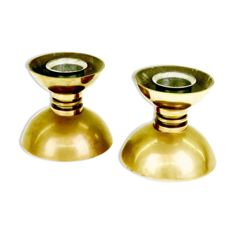 Pair of bronze candlesticks by Cheret Paris of the 1960s