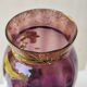 Vase en verre violet émaillé fleurs legras