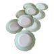 9 assiettes plates L'Amandinoise "Cafés Nico"