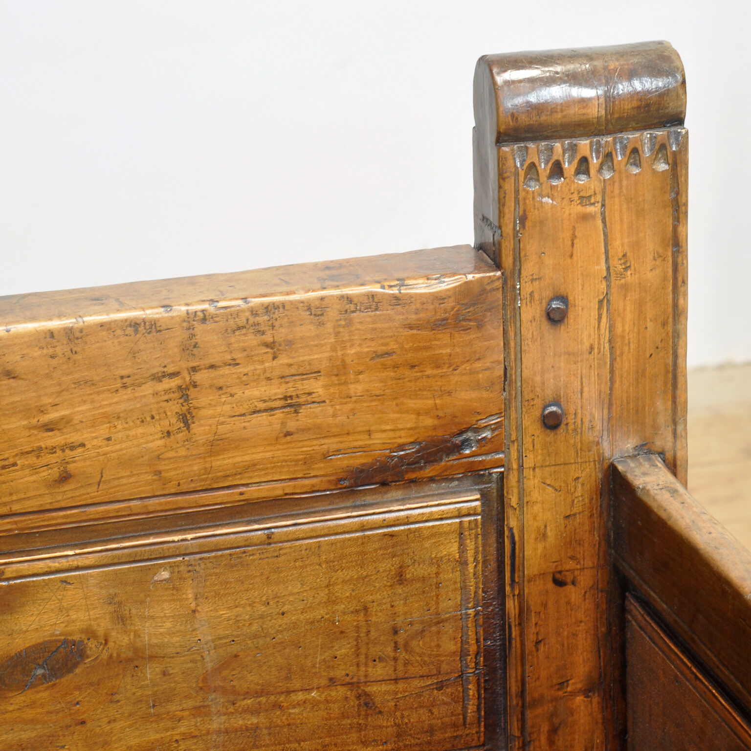 Antique walnut bench, Southern France / Northern Spain, 17th–18th century
