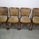 Set of 4 wooden chairs cannage and seat spring