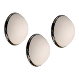 Opaline Glass Sconces, 1980s, Set of 3