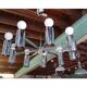 Lustre en acier italien de cru