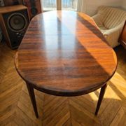 Table ronde par VV Møbler Spottrup extensible en bois de rose