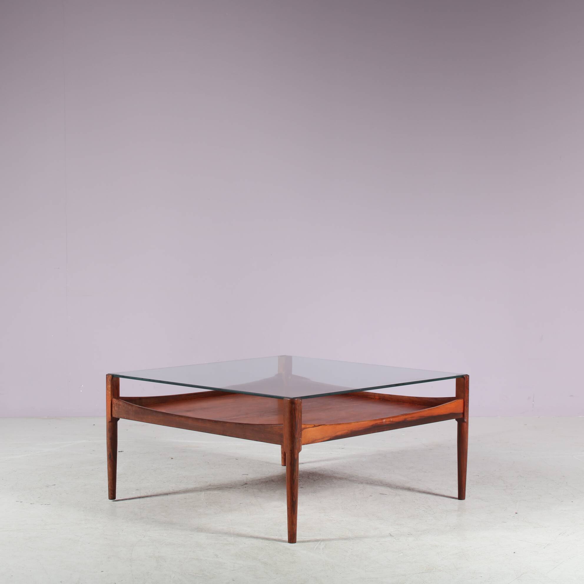 Elegant 1950s wooden coffee table from Denmark