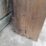 Rustic wooden craft shelf