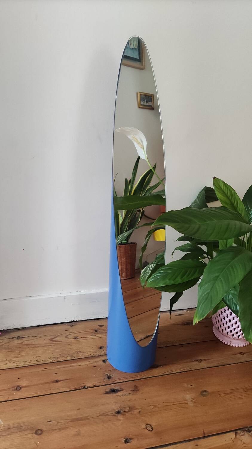 Vintage blue lipstick mirror