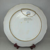 Geo Matel earthenware plate copy of old Nevers model 'I sing for freedom'