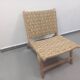 Chair woven from palm leaves