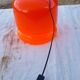 Lampe vintage des années 70 en opaline orange