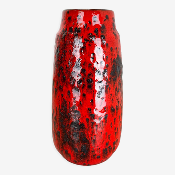 Rare Super Color Crusty Fat Lava Multi-Color Vase Scheurich, Germany WGP, 1970s