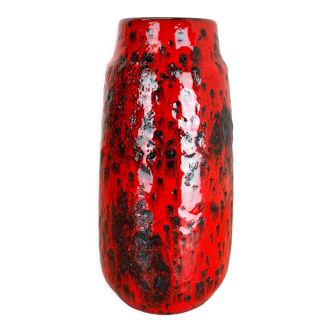 Rare Super Color Crusty Fat Lava Multi-Color Vase Scheurich, Germany WGP, 1970s